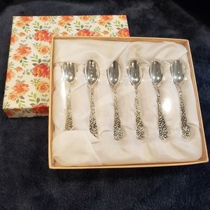 Set of 6 Silver Plated Coffee Spoons